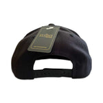 Flat Snapback Cap, Black